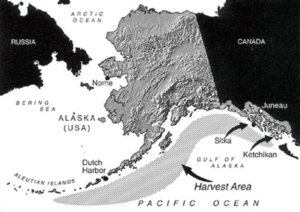 Sablefish harvest area map